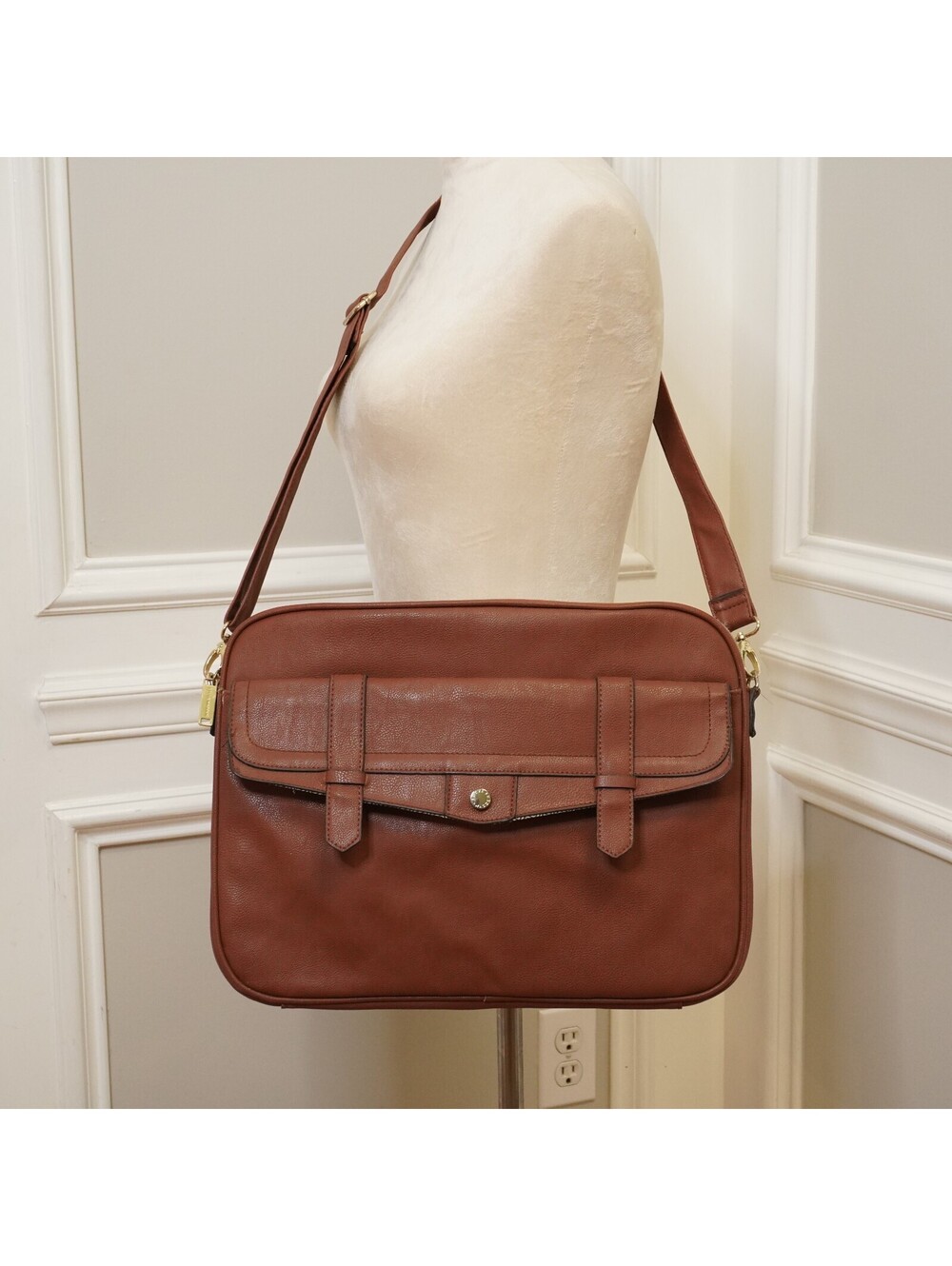 Steve Madden Brown Leather Crossbody Shoulder Bag